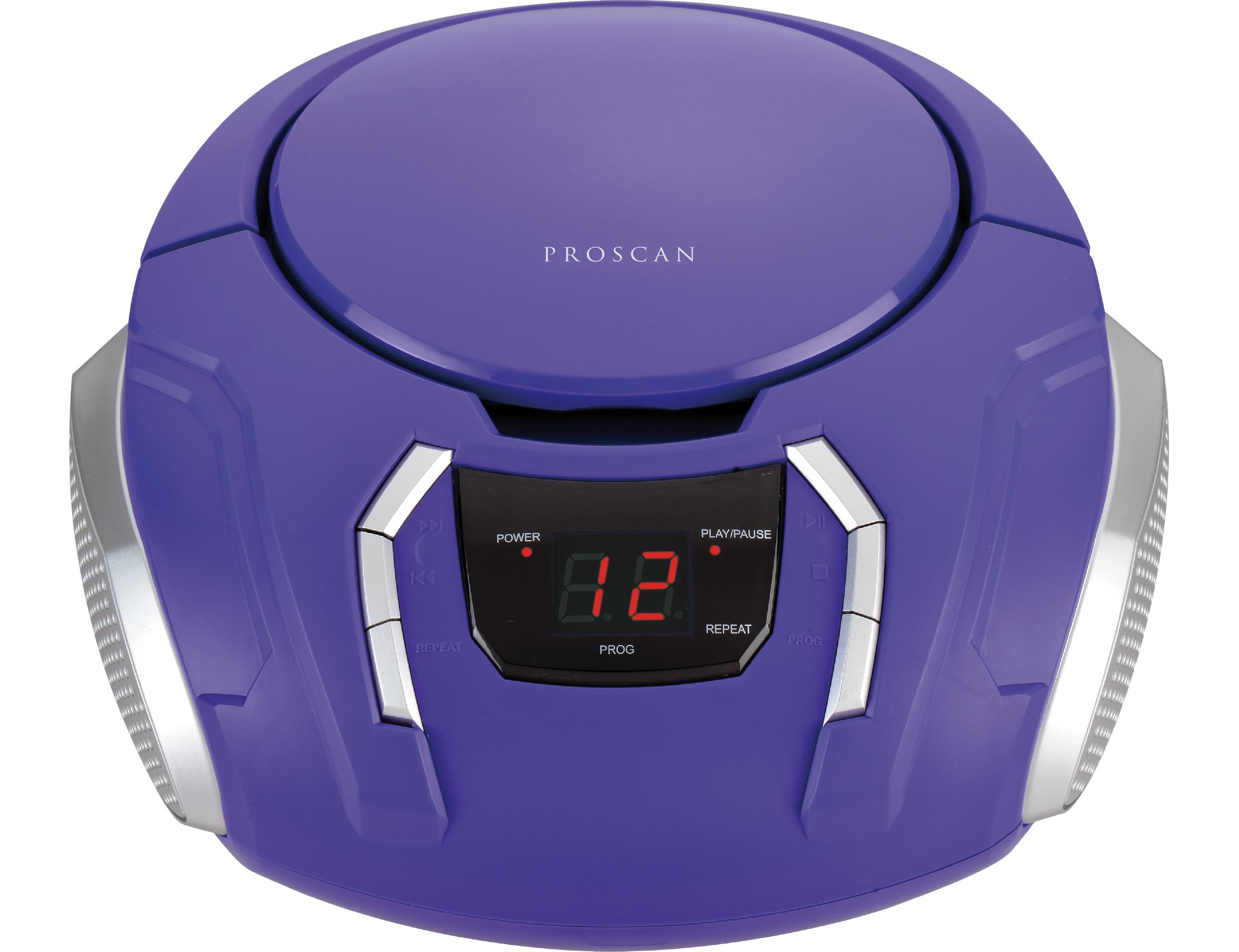 Proscan Portable CD Radio Boombox, Purple, PRCD261