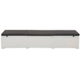 thumbnail image 2 of Benjara Nino Outdoor Chaise Lounger Sunbed- Black Cushion- White Poly Rattan, 2 of 6