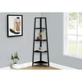 thumbnail image 4 of Monarch Specialties Bookshelf, Etagere, Corner, 4 Tier, 60"H, Office, Bedroom, Black Laminate, 4 of 9