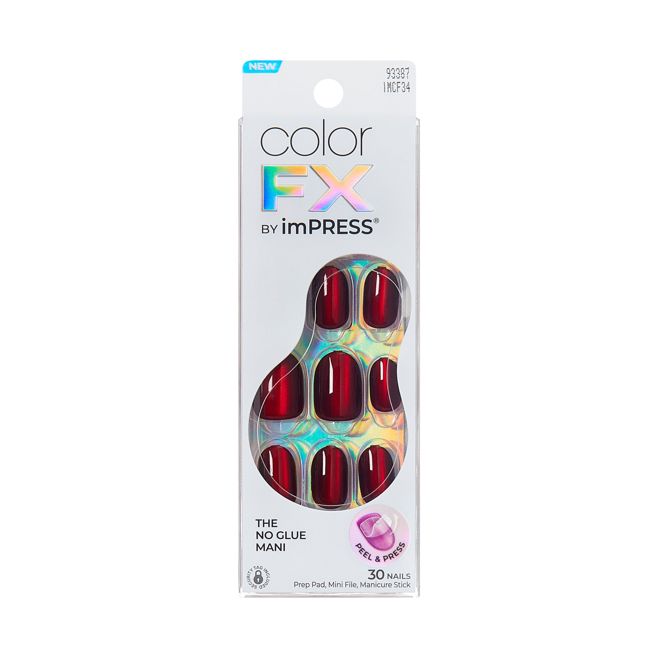 Kiss Impress Press On Nails Almond, 'Lovesome', Blue, Medium, 30