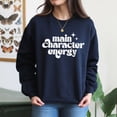 thumbnail image 4 of EcoLoom Main Character Energy Long Sleeve Unisex Midweight Crewneck Sweatshirt, 4 of 4