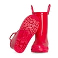 thumbnail image 2 of Kushyshoo Kids Rain Boots for Girls Boys Waterproof Rain Shoes with Easy On Handless Red Solid Boots Size 11, 2 of 7