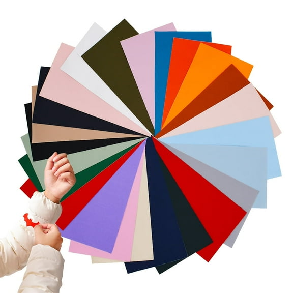 JUMRHFAN 24PCS Self-Adhesive Nylon Repair Patches, 24 Colors Waterproof Lightweight Fabric Repair Patches First Aid Repair for Clothing Down Jacket Tent Clothes Sleeping Bag (3.9 x 7.8 in)