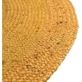 thumbnail image 4 of Yellow Dye Natural Jute Hand Made Round Living Room, Dining Room, Kitchen Farm House Area Rug Carpet Doormat 6" Feet (72 inch), 4 of 5