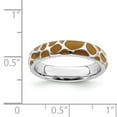 thumbnail image 5 of Sterling Silver Polished Enameled Animal Print Ring, 5 of 5