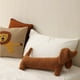 thumbnail image 1 of Decoración del hogar, ropa de cama, almohadas y fundas, mantas, regalos para inauguración de la casa, cojín de 65 cm con diseño de perro salchicha marrón, almohada larga para abrazar., 1 of 5