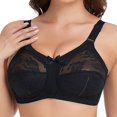 thumbnail image 5 of Riforla Women's Plus Size Bra Minimiser Lace Full Coverage Firm Hold Non Padded Non Wired Everyday Wear Bras Black 34, 5 of 5