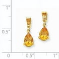 thumbnail image 2 of 14K Yellow Gold Gold Citrine Dangle Post Earrings, 2 of 2