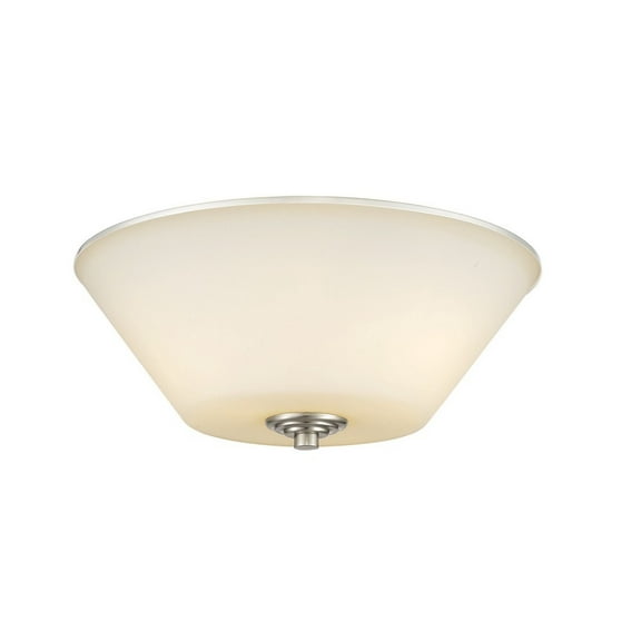 3 Light Flush Mount in Fusion Style 15 inches Wide By 6 inches High-Brushed Nickel Finish Bailey Street Home 372-Bel-1918287