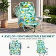 thumbnail image 4 of Ktaxon Backpack Beach Chair, 5-Position Protable  Beach Chair, Light-Weight Foldable Camping Chair with Back Storage Bag & Cooler Pouch and Side Bags for Beach Poolside (Low, Lemon), 4 of 10