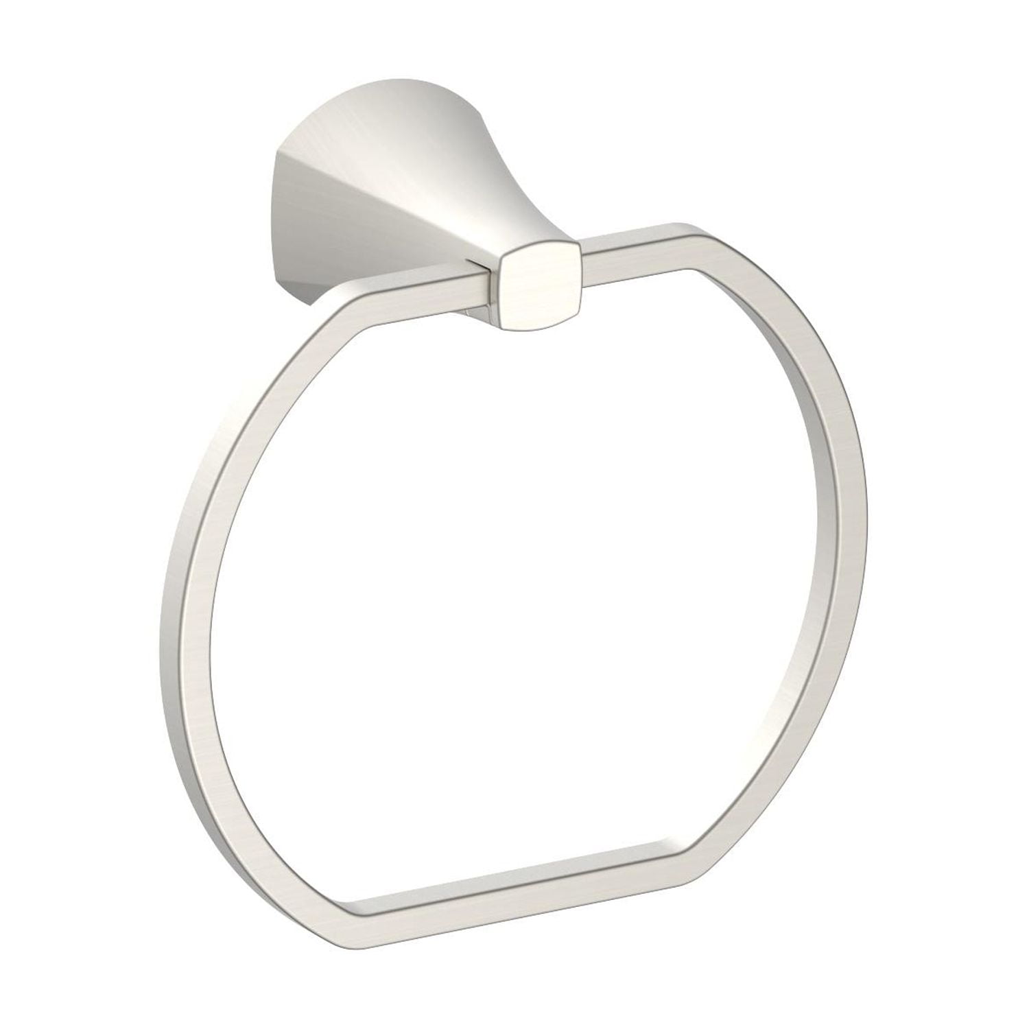 (4 pack) Better Homes & Gardens Simple Flare Wall Mount Towel Ring, Satin Nickel
