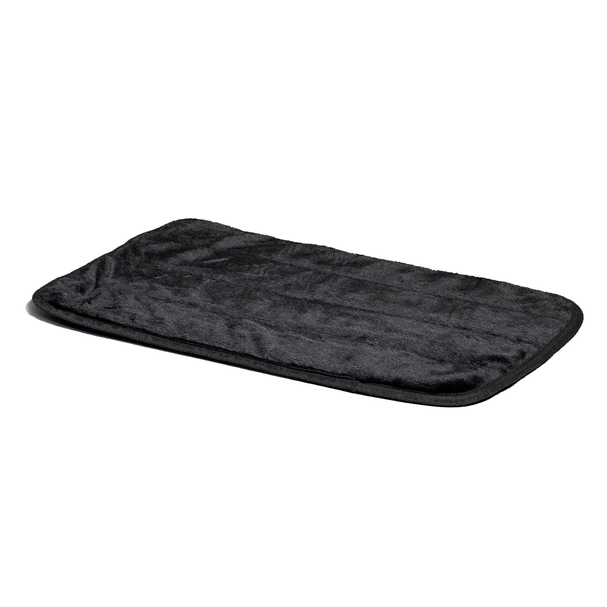 Midwest Deluxe Black Pet Mat 22" with Non-Skid Bottom and Plush Ultra-Soft Fur