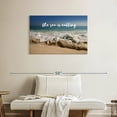 thumbnail image 2 of Elephant Stock Sea Is Calling Typography Wall Art - Horizontal Canvas Wall Art - Living Room Wall Decor - Beach Canvas - Beige And White Decor - 36" x 24", 2 of 8