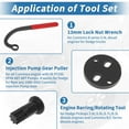 thumbnail image 2 of Unique Bargains 13mm Idle Lock Nut Wrench Injection Pump Gear Puller Engine Barring Tool for cummins B C Series 3.9L/5.9L/6.7L/8.3L Diesel Engine for Dodge Truck Pickup for Ram VE P7100 VP44 89-02, 2 of 7