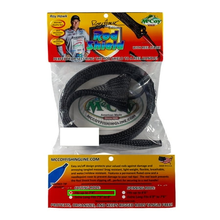 McCoy Rod Shield Roy Hawk Series (Black with Lanyard [Casting] Fits Rods up to 6 6 Long (Diameter = .75 Length = 69 ))