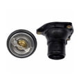 thumbnail image 2 of KarParts360 For Jaguar XJ8/Vanden Plas 2001 02 03 04 2005 Engine Coolant Thermostat Housing Assembly | Plastic Material | Black | Gasket | 3.8 Inches Flange Length | 0.3125 Inches Flange Thickness, 2 of 5
