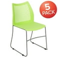 thumbnail image 3 of Flash Furniture Hercules Series Adult Air-Vent Back Stacking Waiting Room Chairs, Set of 5, Green, 3 of 17