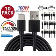 10x Type C to USB-A Fast Charge Cable Cord Charging Quick Charger Bulk Wholesale