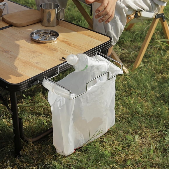 Xihbxyly Rejilla de Basura de Acero Inoxidable, Diseño Plegable Que Ahorra Espacio, Solución Ecológica para Colgar, Ideal para Cocina, Lavandería y Baño, Fácil Instalación, Compatible con Puertas de