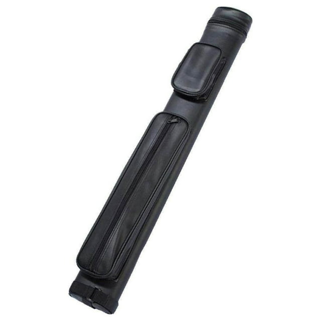 tredstone Pool Cue Case 4 Holes Leather Adjustable Protector Lightweight Pool Cue Bag Pouch Black