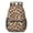 Brown and Beige, variant on Black and Orange Leopard Print 17" School Backpacks for Teens,Waterproof Oxford Fabric,S-Shape Padded Straps for School,Travel,Hiking,Camping