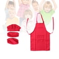thumbnail image 1 of FUEENIRVA Red Dacron Kids Chef Set 58x46in For Baking Play Set And Party Decor 1 Set, 1 of 8