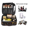 thumbnail image 2 of FORMRS Travel Makeup Bag Large Capacity Train Case Cosmetic Organizer with Adjustable Dividers, Moon Pattern, 2 of 8