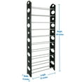 thumbnail image 5 of Simplify 10-Tier Stackable Plastic 30 Pairs Shoes Rack in Black, 5 of 9