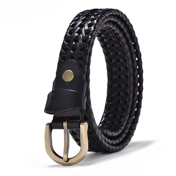 Women‘s Genuine Leather Skinny Belt - Adjustable Belt with Fashion Buckle for All Outfits