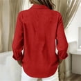 thumbnail image 4 of NominalSnugButton down Shirts for Women Long Sleeve Plaid Shirts Ruffle Blouses Business Casual Tops 2026 Trendy Outfit, 4 of 8