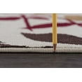 thumbnail image 4 of Transitional Area Rug (5'3'' Round) Floral Ivory, Red Indoor Round Easy to Clean, 4 of 6