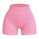 thumbnail image 1 of Pantalones cortos de entrenamiento sin costuras y acanalados para mujer: cintura alta, elásticos para yoga/gimnasio, talla real, tallas asiáticas, lavado a mano en frío., 1 of 4