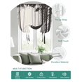 thumbnail image 2 of Forest Bear Tie Up Curtains for Windows 45 Inch Length Balloon Curtains Kitchen Adjustable Balloon Window Shade Black Grey Country Farmhouse Nature Tree Tie Up Valance Bathroom Curtain Window 52"x45", 2 of 6