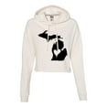 thumbnail image 1 of Womens I Love Michigan I Heart Michigan Cropped Hooded Sweatshirt, 1 of 1