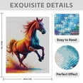 thumbnail image 3 of Diamond Art Kit for Adults, Colorful Galloping Horse Art Diamond Painting for Adults Beginners, DIY Diamond Art Painting Kits, 5D Diamond Painting Crafts for Home Decor 12x16 Frameless, 3 of 7
