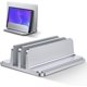 thumbnail image 1 of Soporte vertical doble para computadora portátil, soporte ajustable de aluminio para computadora portátil que ahorra espacio para MacBook Pro/Air, iPad, Samsung, Huawei, Surface, Dell, HP, Lenovo y, 1 of 7