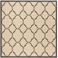 thumbnail image 2 of Safavieh Linden Ognena Geometric Indoor/Outdoor Area Rug, Creme/Brown, 6'7" x 6'7" Square, 2 of 8