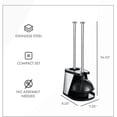 thumbnail image 4 of PYYNA-Modern Deluxe Freestanding Toilet Brush and Plunger Combo (Black - 7.5" x 9" x 20.5"), 4 of 4