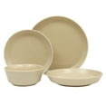 thumbnail image 2 of Gibsn Home Summer Shades 16 Piece Plates and Bowls Dishes Service for 4 Porcelain Dinnerware Set - Taupe, 2 of 17