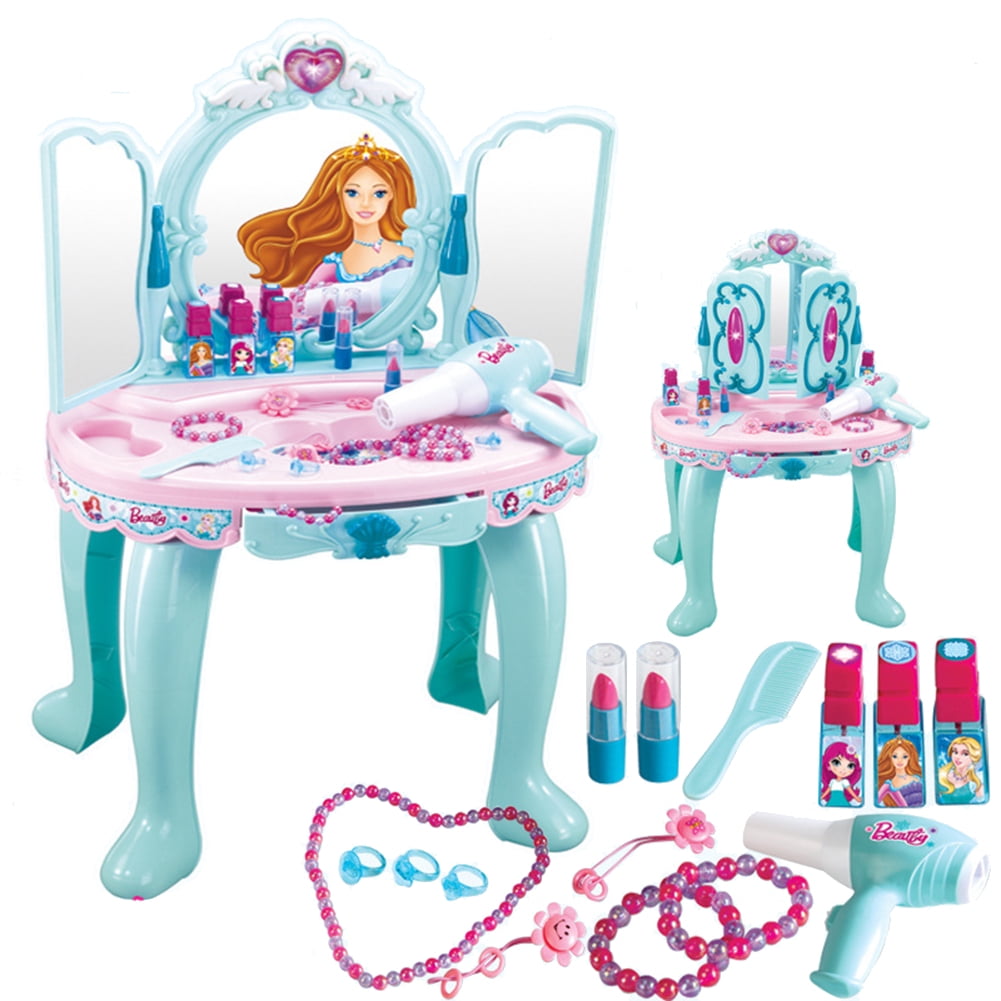 Dressing Table Toys Set Pretend Play Toy with Accessories Perfect Gift