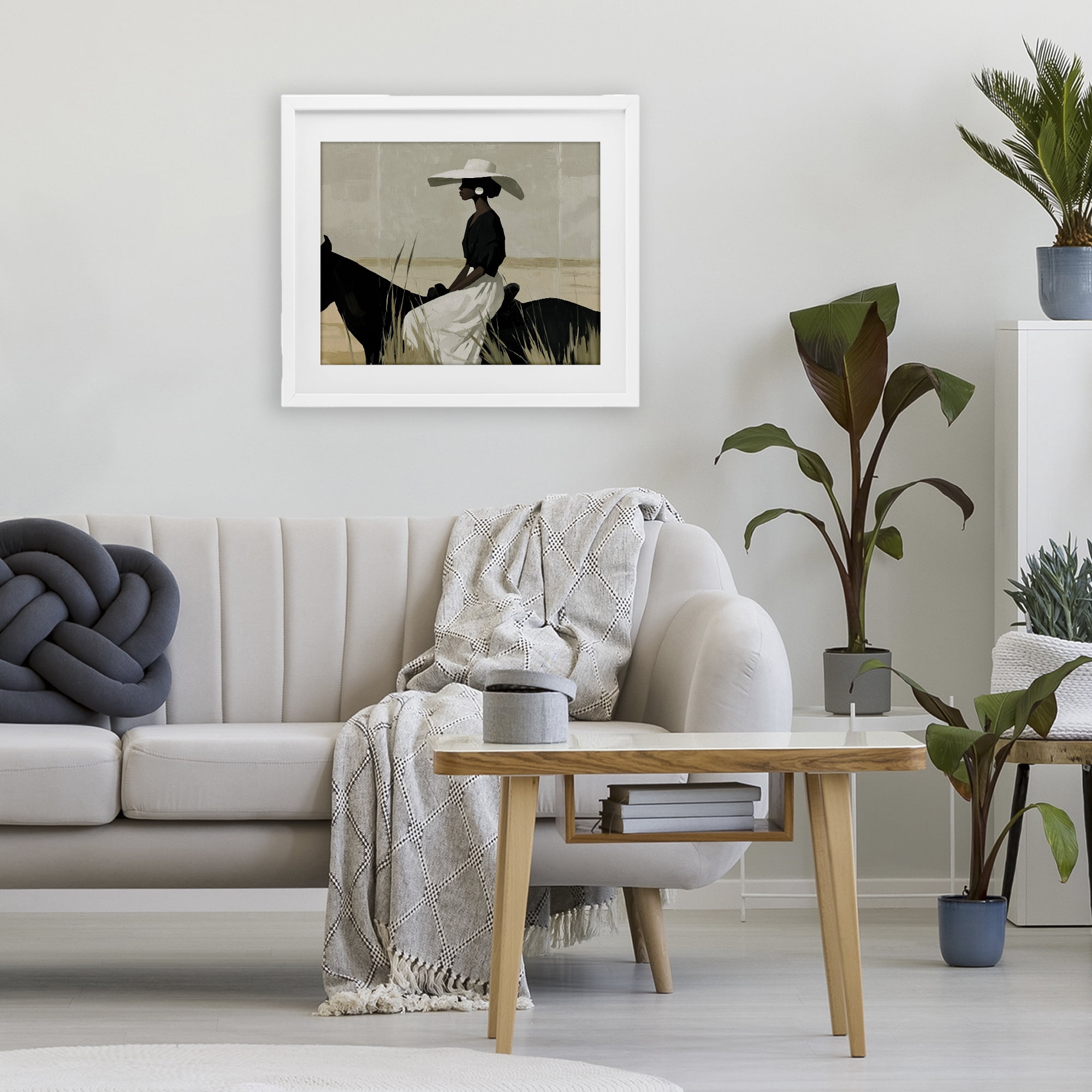 Stupell Industries Equestrian Elegance Silhouette White Framed Print Under Glass, design by Svetlana Aleynikova