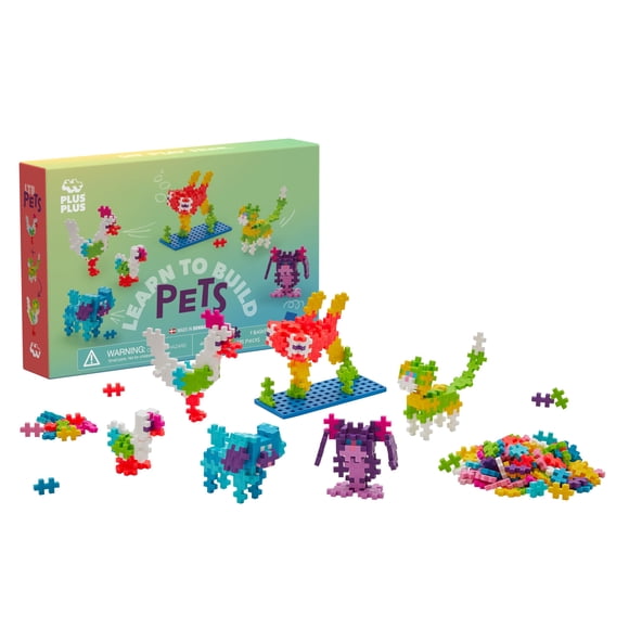 Set de construcción PLUS PLUS Learn to Build Pets 275 piezas