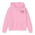 thumbnail image 2 of Tfken Teen Girls Tops Size 7-8 Years Bow Print Long Sleeve T-Shirts Fall Breathable Crew Neck Pink Tee, 2 of 4
