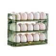 thumbnail image 2 of Food Storage Containers,Flippable Egg Holder For Refrigerator 3 Layer Egg Storage Container For Refrigerator Side Door Auto Flip Tray Egg Storage Container Saving Eggs Dispenser For Counterto, 2 of 9