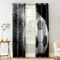 thumbnail image 3 of Soccer Balls Football Window Treatments Curtains Valance Window Curtains Bathroom Kitchen Bedroom Indoor Fabri, 3 of 5