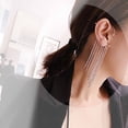 thumbnail image 4 of Fiudx Pendientes Largos con Borlas y Diamantes Brillantes para Mujer, Sin Perforaciones, 1 Unidad, 4 of 5