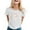 White, variant on UANWENN Ladies Fashion Casual Letter Printed Round Neck Short Sleeved T Shirt Top 4 Women V Neck Workout Layering Tee Long Sleeve Womens Layering Shirts Long Sleeve Comfortable Workout Shirts Women