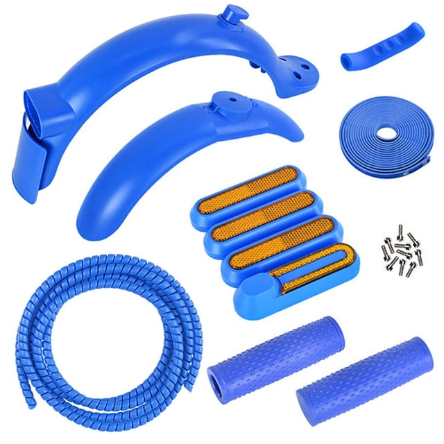 Electric Scooter Front Rear Mudguard Kit with Side Covers Handbrake Cover Anti-collision Strip for M365/Pro Electric Scooter