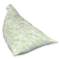 thumbnail image 2 of Mint Lounger Chair Bag, Swirling Floral Branches with Leaves and Flower Florets Nature Print, High Capacity Storage with Handle Container, Lounger Size, Fern Green White, by Ambesonne, 2 of 5