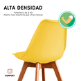thumbnail image 2 of Set De 4 Sillas De Comedor Eames Modernas Komfort Colo Amarillo, 2 of 4